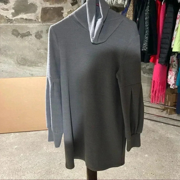 Akira  knit ribbed dress sweater pale blue - Picture 7 of 7